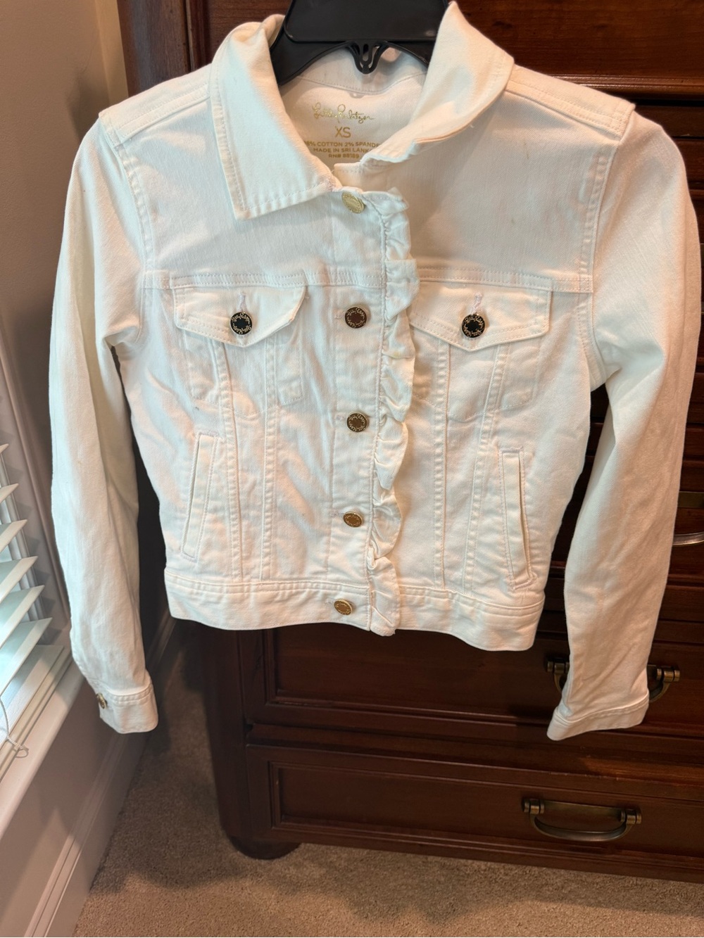 Lilly Pulitzer Ruffled Front Women's Denim Jacket